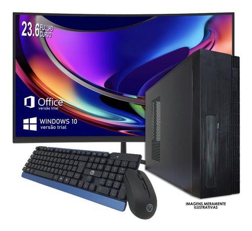Computador Pc Slim Branco I5 8gb Ram Ssd 240gb Tela 23.8 Fhd